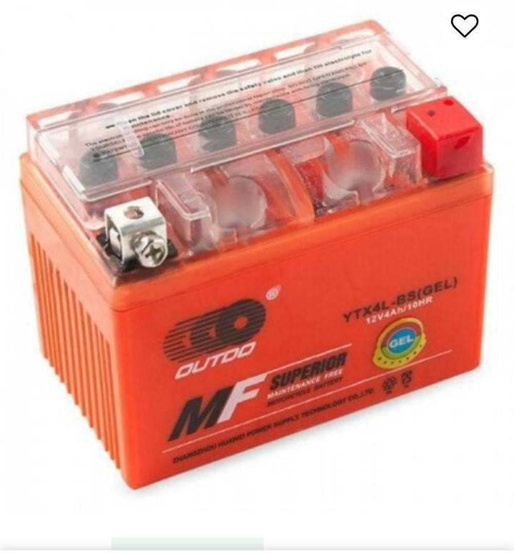 

Аккумулятор мото 12V 4A (гелевый)