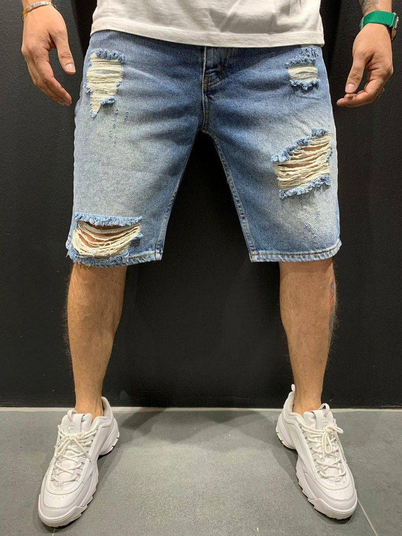 

Мужские джинсовые шорты 36, Голубой