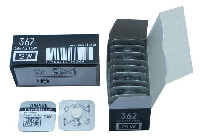 

Батарейки SR721SW Maxell (362) серебро