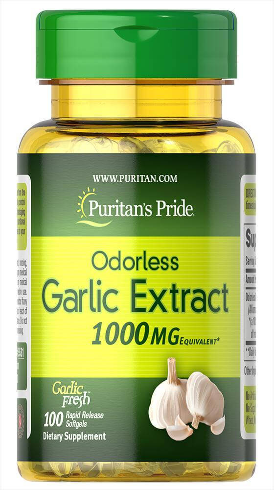 

Экстракт чеснока Puritan's Pride Odorless Garlic Extract 1000 mg 100 капс.