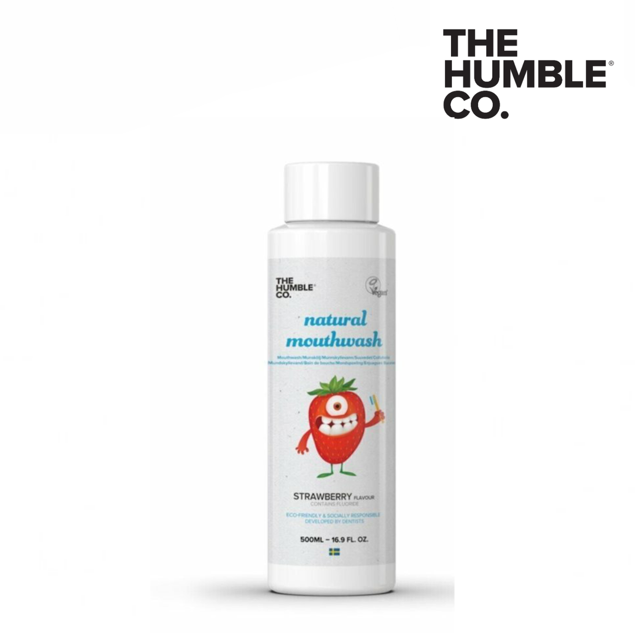 

Детский натуральный ополаскиватель с фтором The Humble Co (клубника) 500 мл