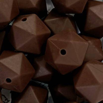 

Икосаэдр 17 мм (большой) бусина силиконовая Коричневый