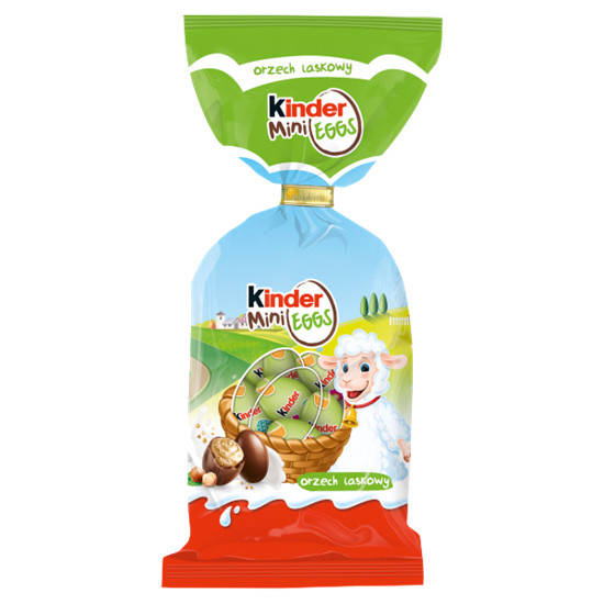 

Шоколадные мини-яйца с молочной начинкой и фундуком Киндер Kinder Mini Eggs Heselnuss 100 г