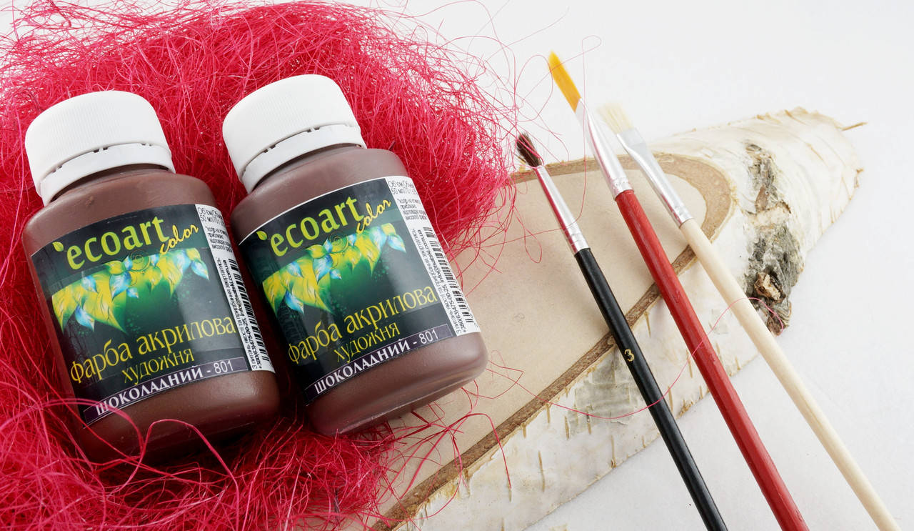 

Акриловая художественная Коричневая краска для рисования и творчества ЭкоАрт 50 мл Шоколадный, Коричневый