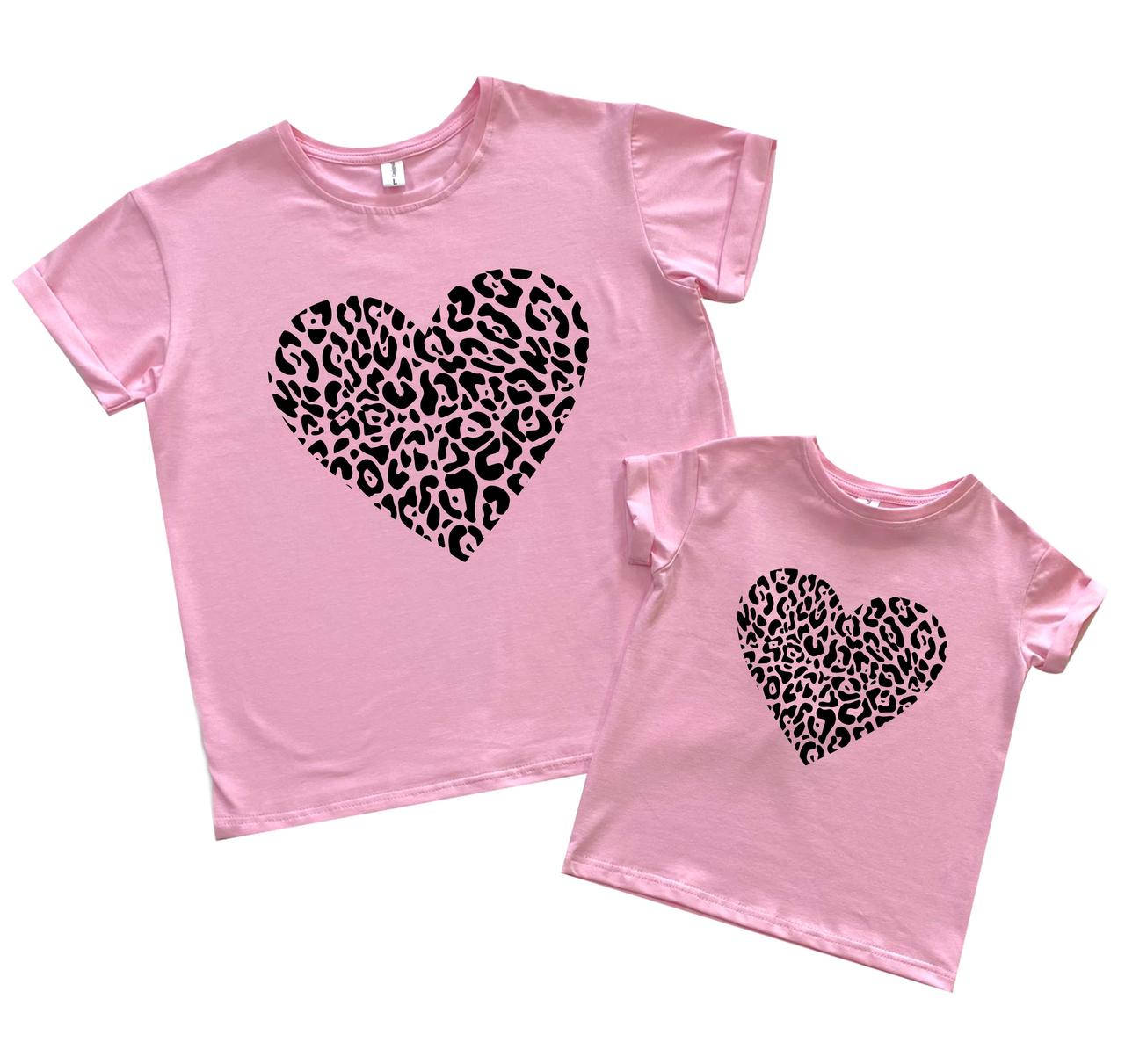 

Футболки дочка и мама парный набор "сердце" Family look