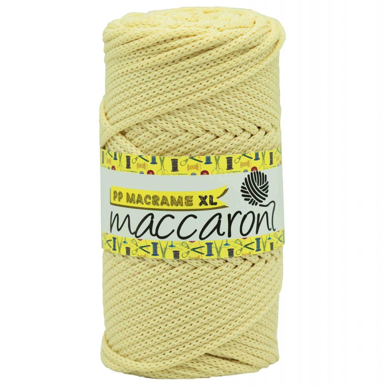 

Полипропиленовый шнур PP Macrame XL Maccaroni 4 мм, кремовый