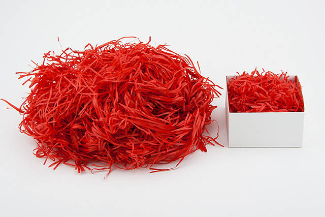 

Наполнитель декоративный для упаковки подарков и товаров: бумажный, красный 25 грамм /упаковка/