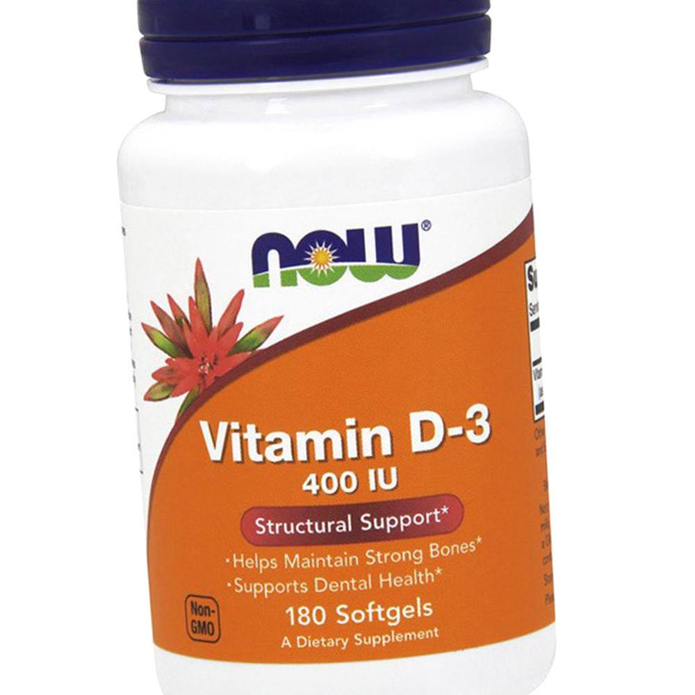 

Витамин Д 400 NOW Vitamin D-3 400 IU 180 гелевых капсул