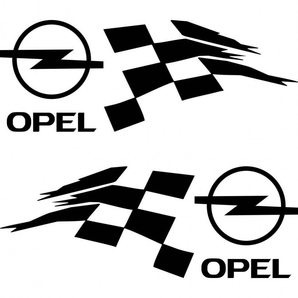 

Набор виниловых наклеек на автомобиль - Opel v2 (2шт)