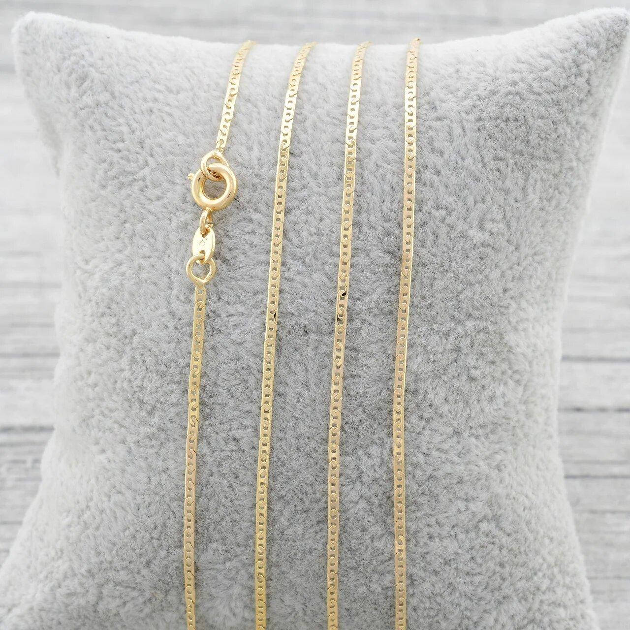 

Женская цепочка позолота 18К 45 см ширина 1 мм, Цепочка Xuping. Медицинское золото