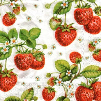 

Салфетки для декупажа Клубника 1051