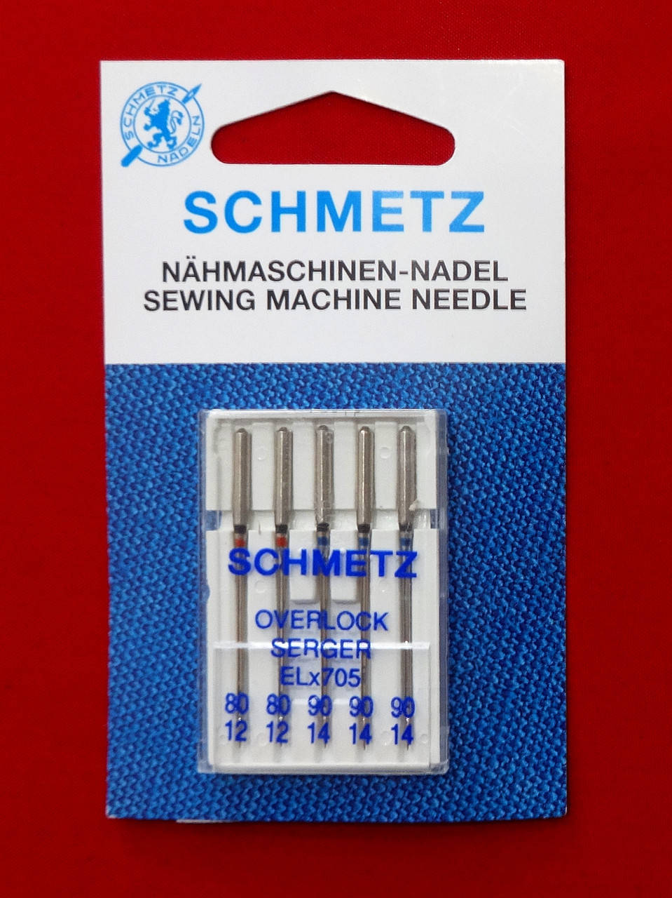 

Иглы для бытовых оверлок машин №90 №80-90 Schmetz (5 шт)