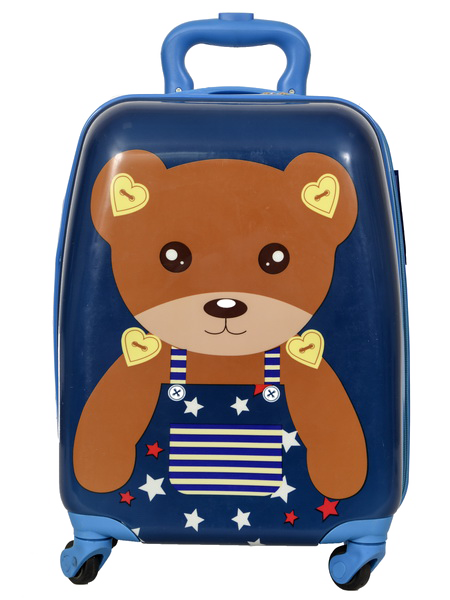 

Чемодан детский для девочки или мальчика "Мишка" на 4 колесах L 16"
