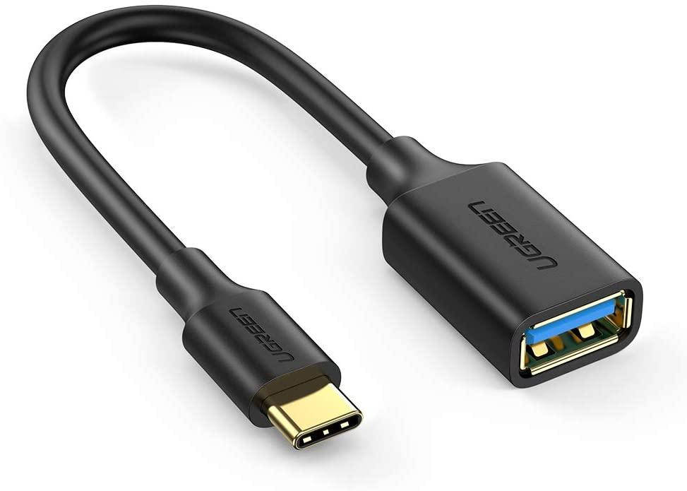 

Кабель Ugreen Type-C to USB 3.0 OTG адаптер 15СМ Black (US203), Черный