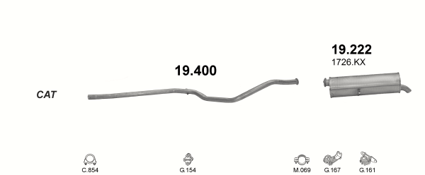 

Трубка средняя PEUGEOT 307 2.0 D