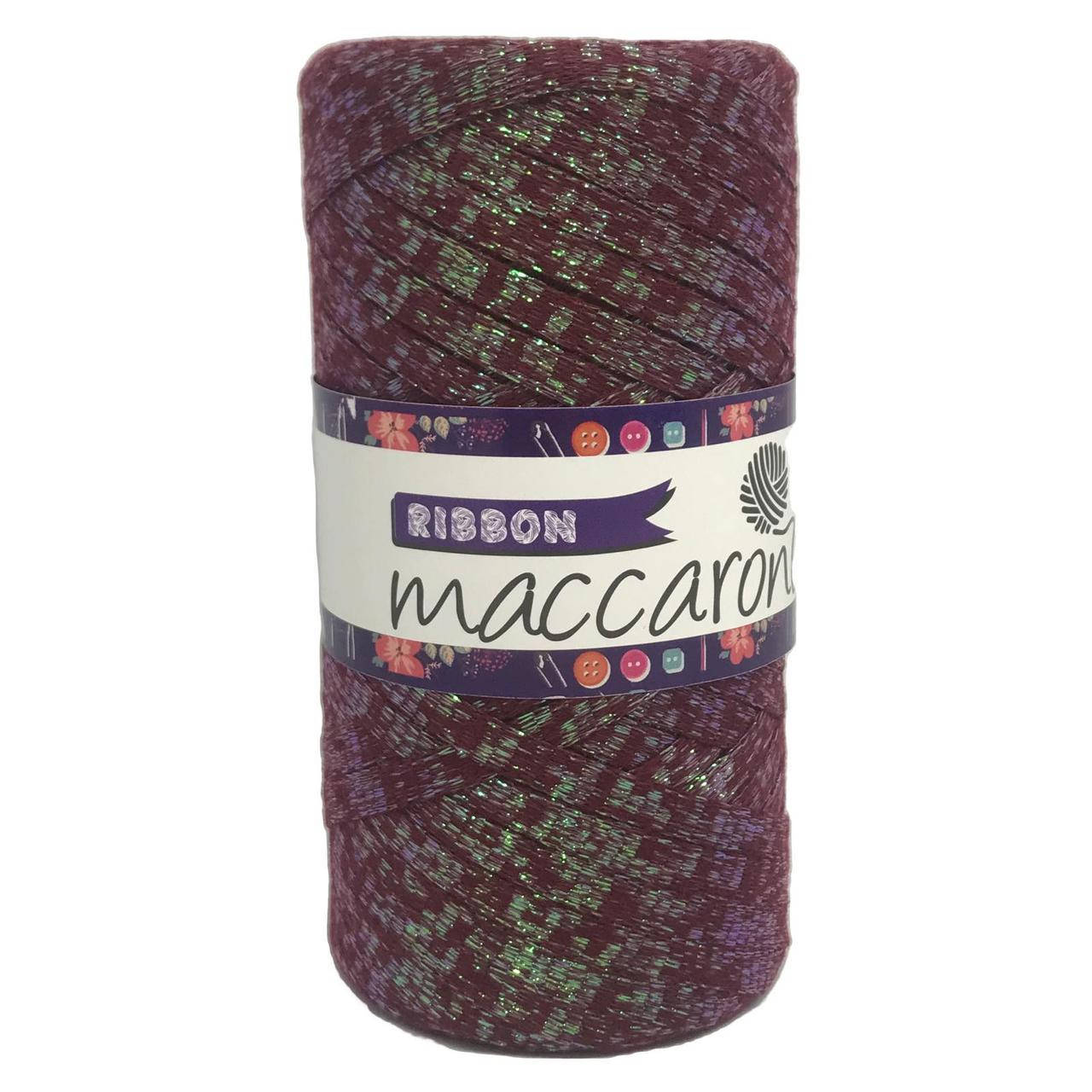 

Плоский шнур Ribbon Glitter с люрексом Maccaroni , бордо с перламутром, Бордовый