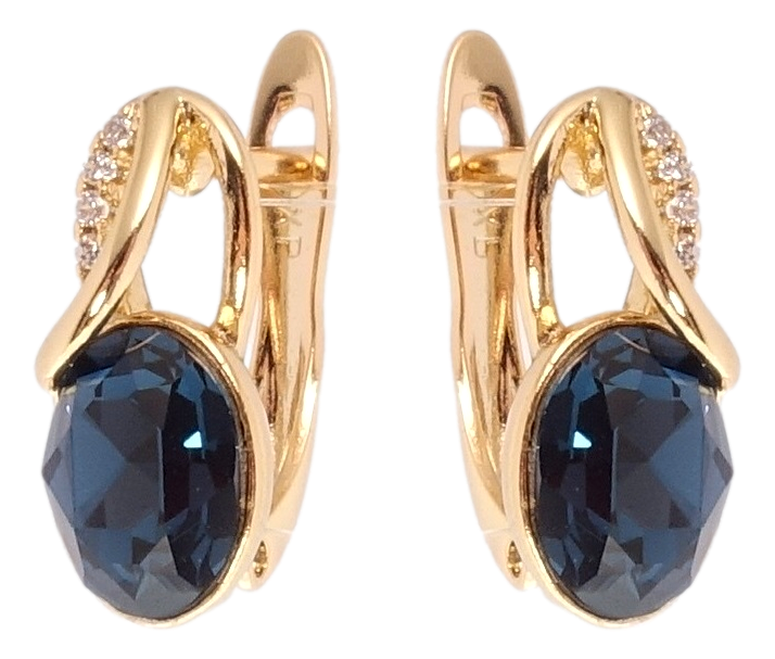 

Серьги Xuping Позолота 18K с кр-ми Swarovski английский замок "Кристалл Montana"