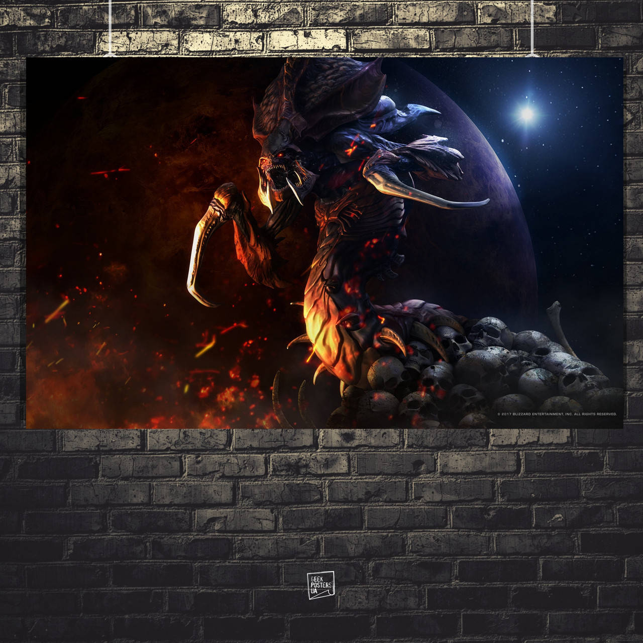 

Плакат "Starcraft, Старкрафт, Зерг на черепах". Размер 60x38см (A2). Глянцевая бумага A2 (60x38см), Матовая