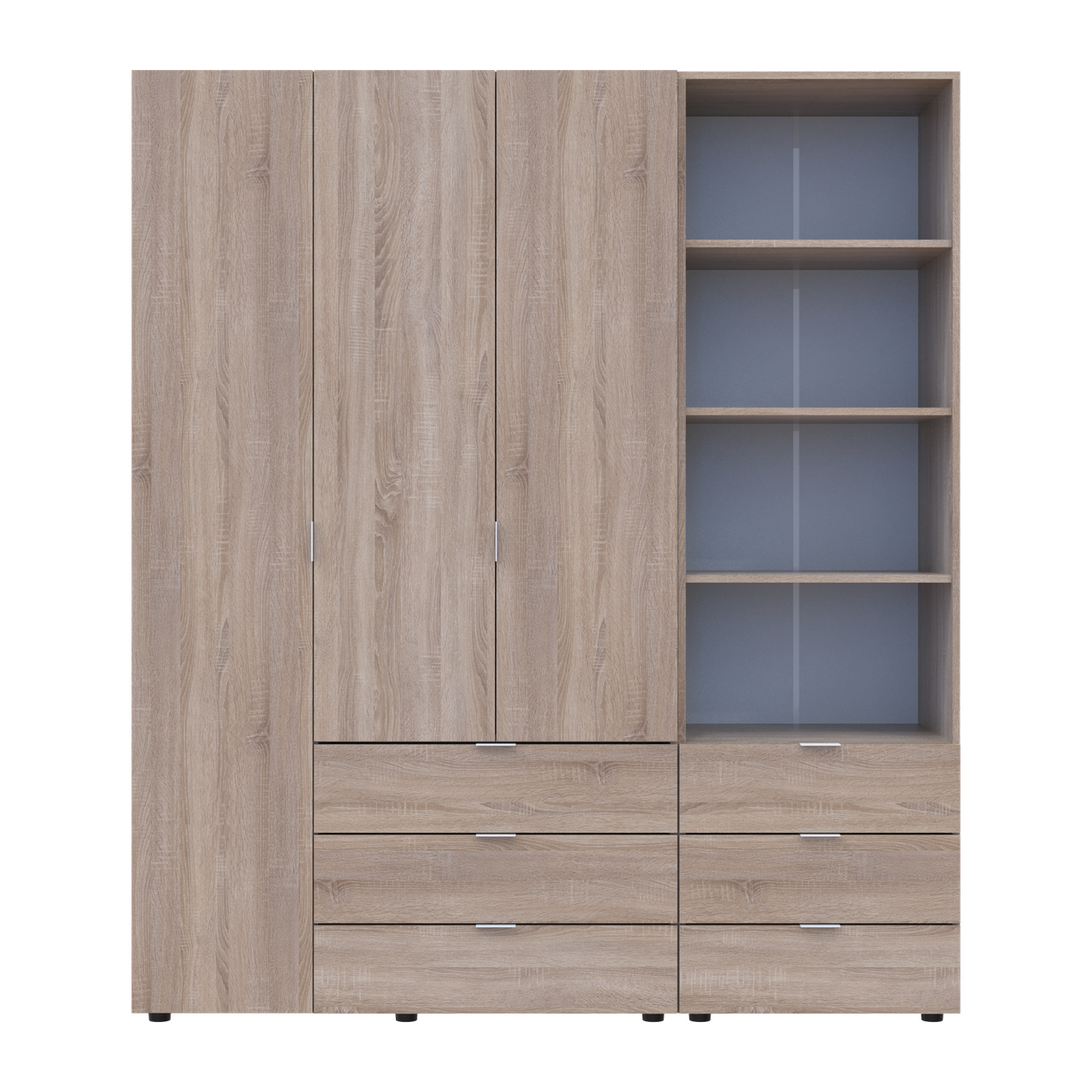 Шафа для одягу Doros Гелар Дуб сонома 3ДСП з пеналом 176.2х49.5х203.4 (42005181) 6