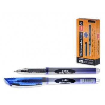 

Ручка масляная синяя Writo-meter 10км Cello CL-8048