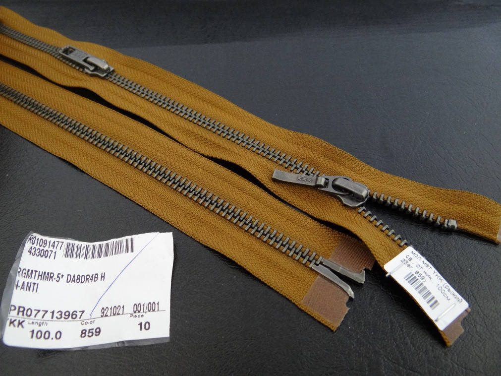 

Металл YKK 100cm 859 св.рыжий 2 бег №5 ст. никель