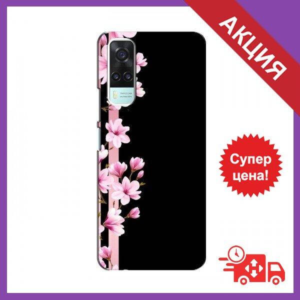 

Чехол для ViVO Y31 / Бампер на ViVO Y31 / Чехол для Виво Вай 31 (Розы на черном)