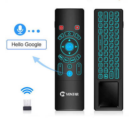 

Пульт Air Mouse Vontar T8 plus клавиатура с тачпадом (русская раскладка), Черный