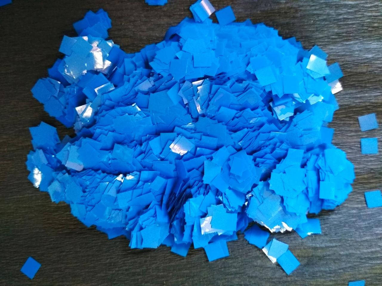 

Аксесуари для свята конфеті квадратики 5мм синій 100 грам