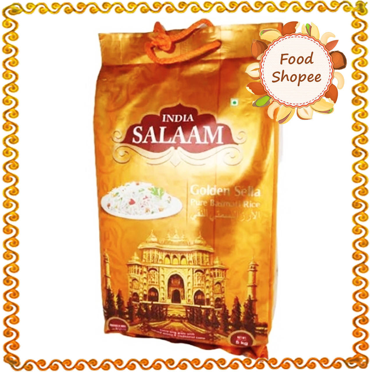 

Рис басмати Золотой пропаренный, Salaam India, мешок 5 кг