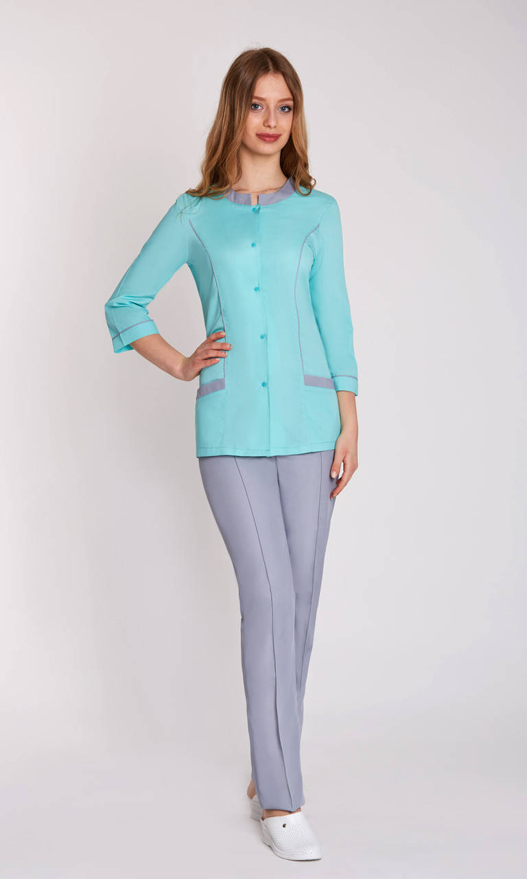 

Женский медицинский костюм Лаура - Костюм косметолога - Костюм массажиста, Белый