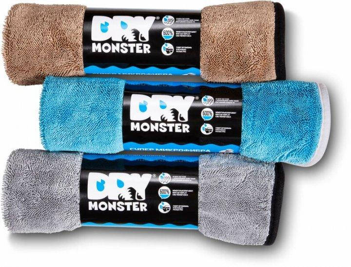 

Полотенце для сушки Dry Monster Microfiber Towel, впитывает до 600%, 55x75 см, 520 г/м2