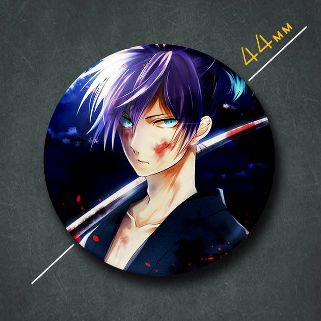 

"Ято (Бездомный бог / Noragami)" значок круглый на булавке Ø44 мм