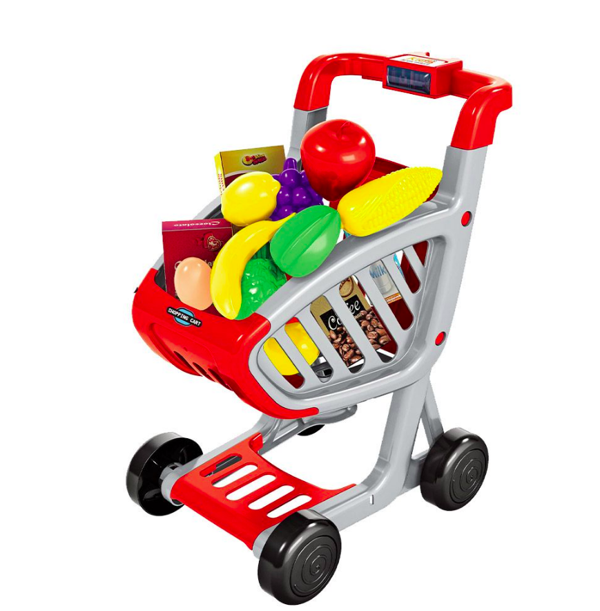 

Игровой набор Детская тележка с продуктами, световые и аудио эффекты 922-74А-76