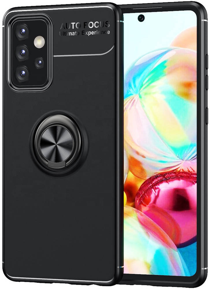 

Чехол с кольцом Samsung Galaxy A52 A525 Autofocus (Самсунг Галакси А52), Черный