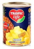 

Ананас кусочками в сиропе ТМ Tropic Life 540г