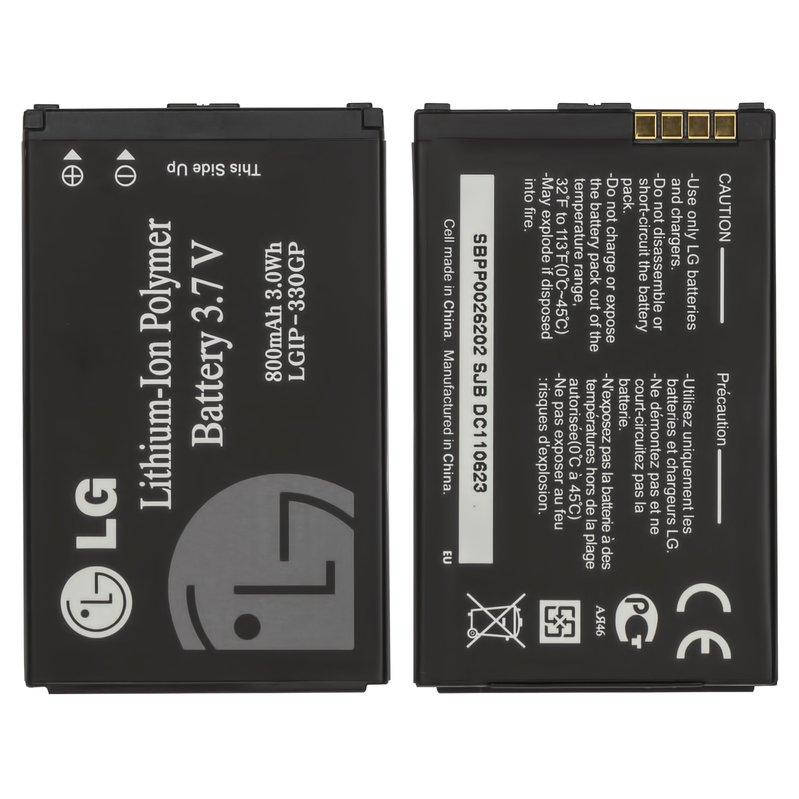 

Акумулятор LGIP-330GP для LG KF300, Li-ion, 3,7 В, 800 мАг, Original (PRC)