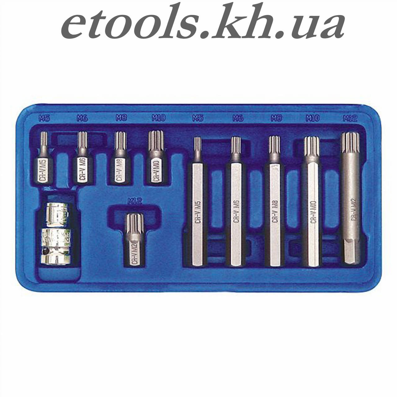 

Набор насадок 11 Spline двенадцатигранные звёздочки M5-M12 Vorel 66770