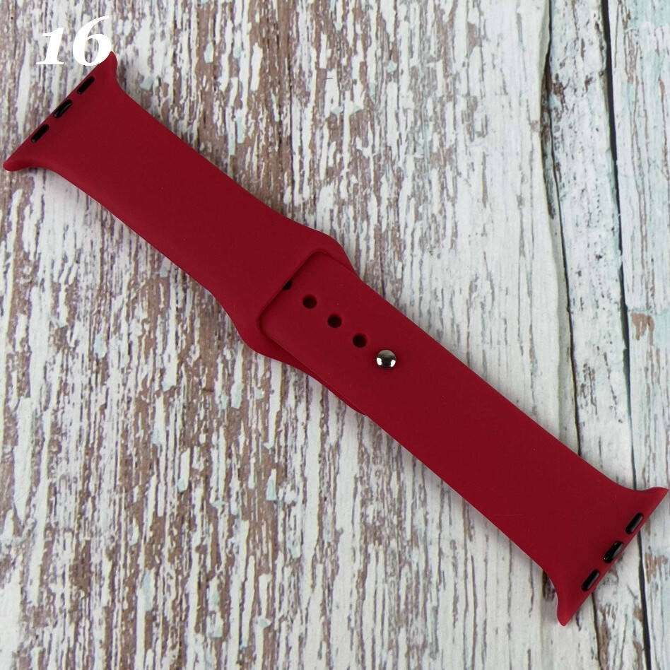 

Силиконовый Спортивный Ремешок Apple Watch Sport Band 38-40 42-44 mm Красный