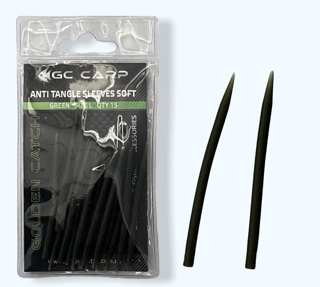 

Трубка GC Anti Tangle Sleeves Soft L, Черный, Зелёный