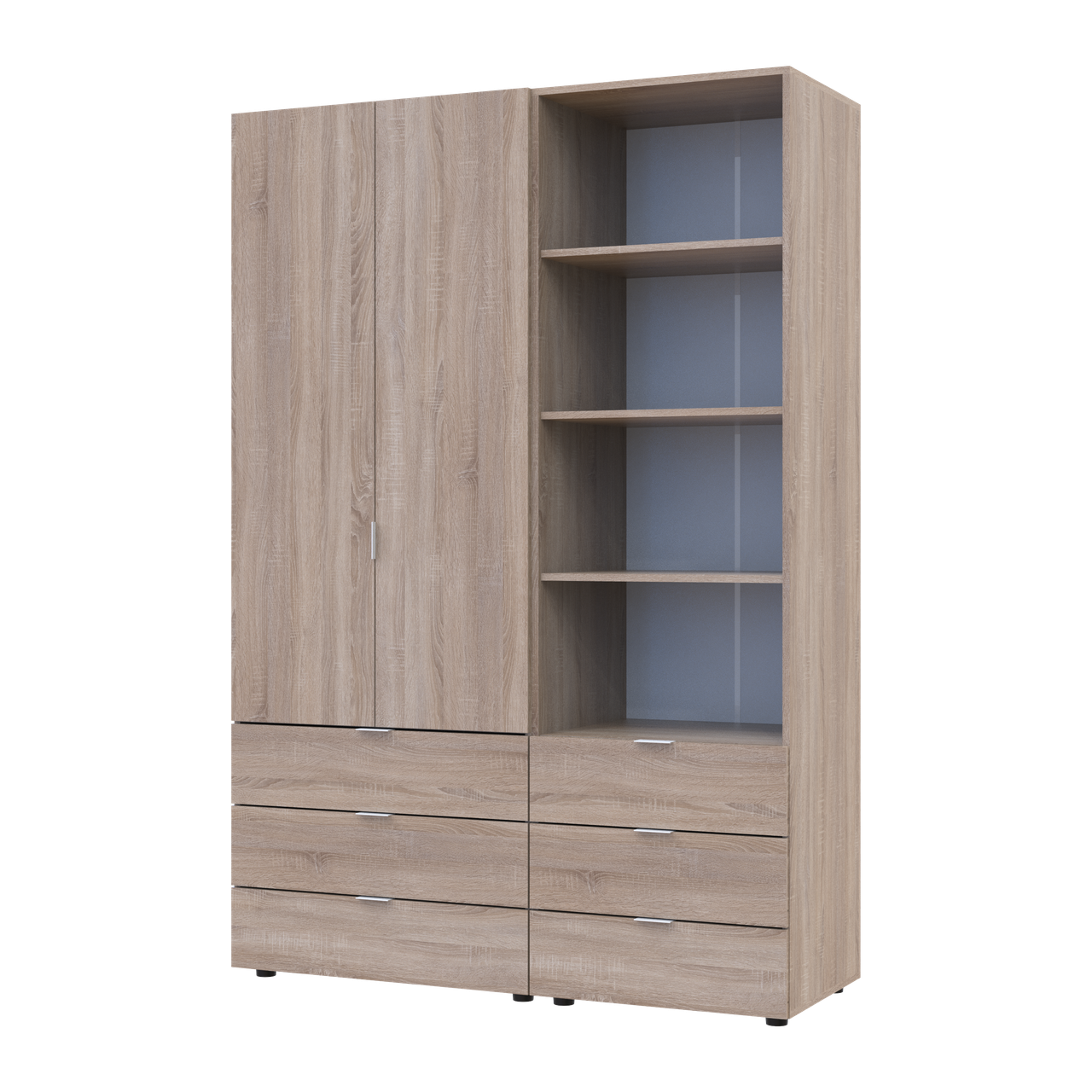 Шафа для одягу Doros Гелар Дуб сонома 2ДСП з пеналом 137.5х49.5х203.4 (42005180)