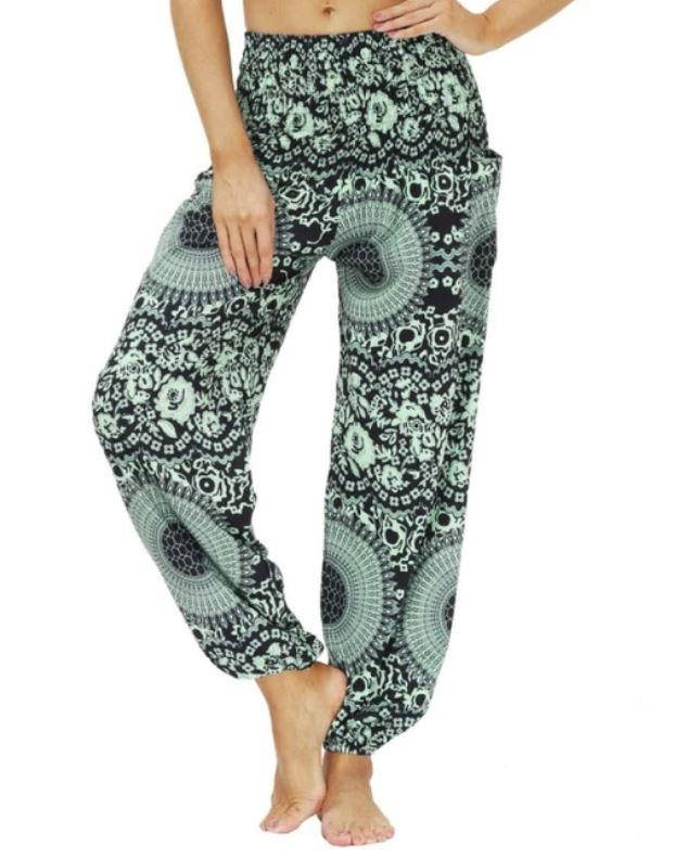 

Женские брюки для йоги, свободные, с цветочным принтом, широкие, эластичные