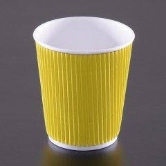 

Стаканы бумажные гофра желтые 175 мл 25 шт Ripple, Желтый