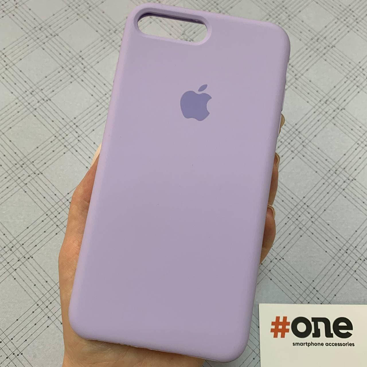 

Чехол для iPhone 8 Plus Silicone Case с микрофиброй бархатом силикон кейс на айфон 8 плюс сиреневый 39 SLK