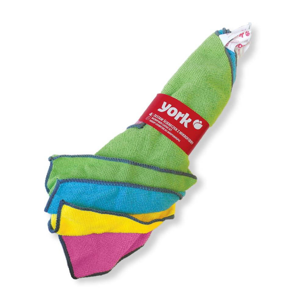 

Салфетки York из микрофибры, 4 шт, Разные цвета