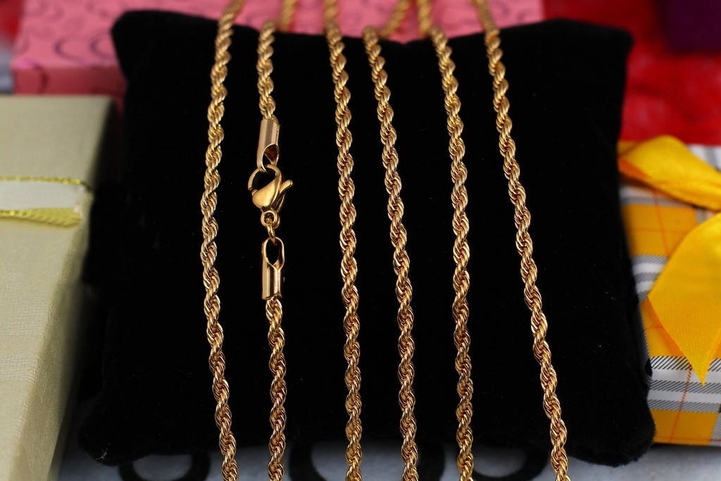 

Цепь Xuping Jewelry канатик 50 см 2 мм золотистая