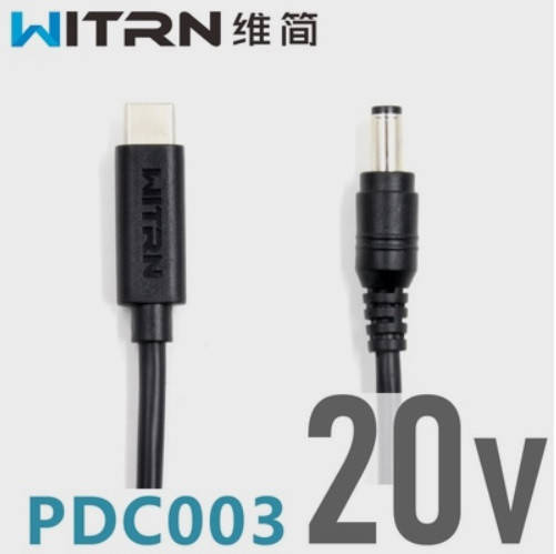 

Кабель Type-C на DC 5,5x2,5 с PD триггером 20V 3A (WITRN PDC003) 1 м