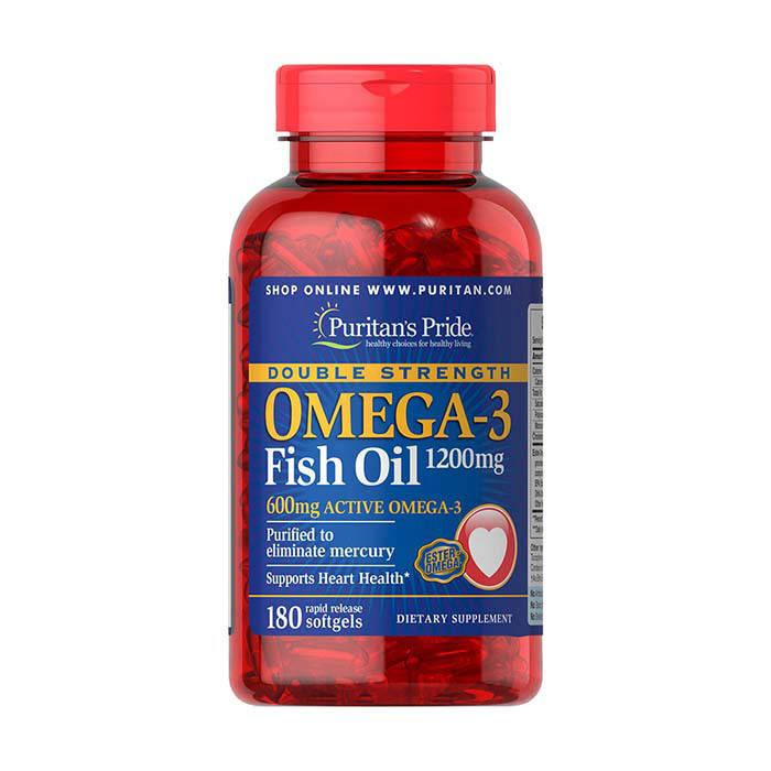 

Омега 3 Omega-3 Fish Oil 1200 mg double strength (180 капс) рыбий жир пуританс прайд