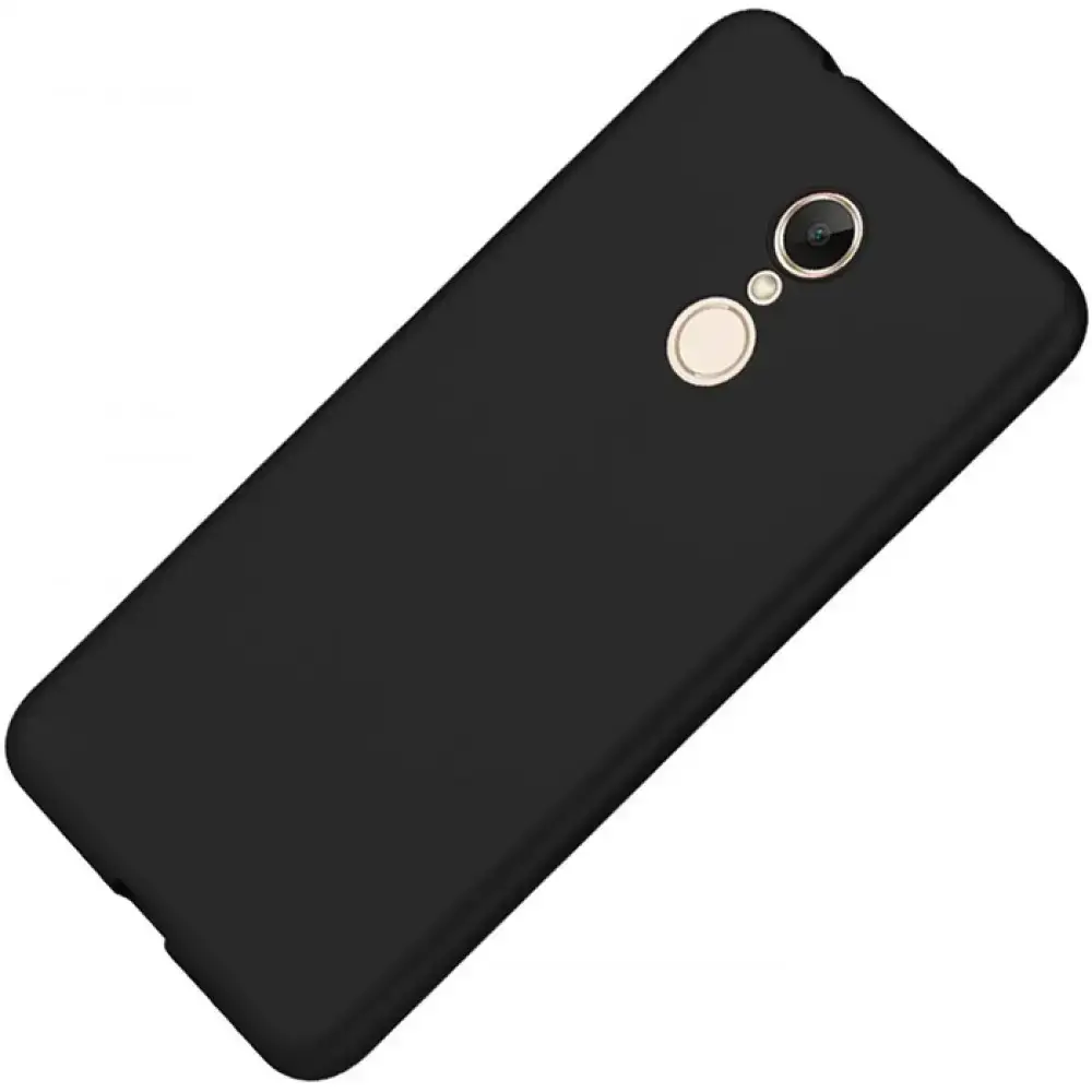 

Тонкий матовый чехол для Xiaomi Redmi 5 Черный пластик