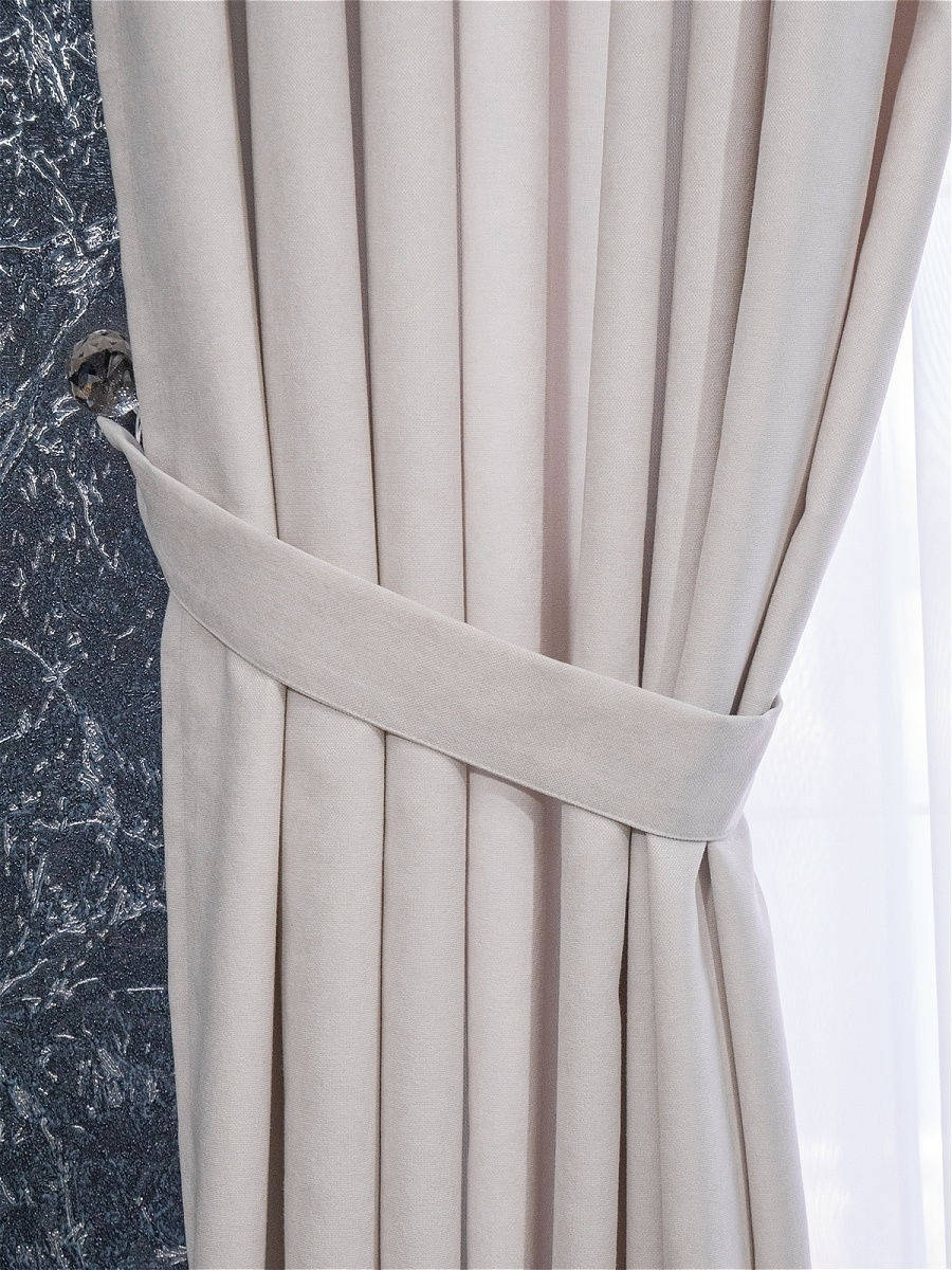 

Шторы микровелюр Канвас №101-Молочный