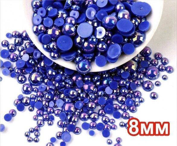 

Полубусины 8мм (20грамм135шт) полужемчуг синий (сп7нг-8731), Красный